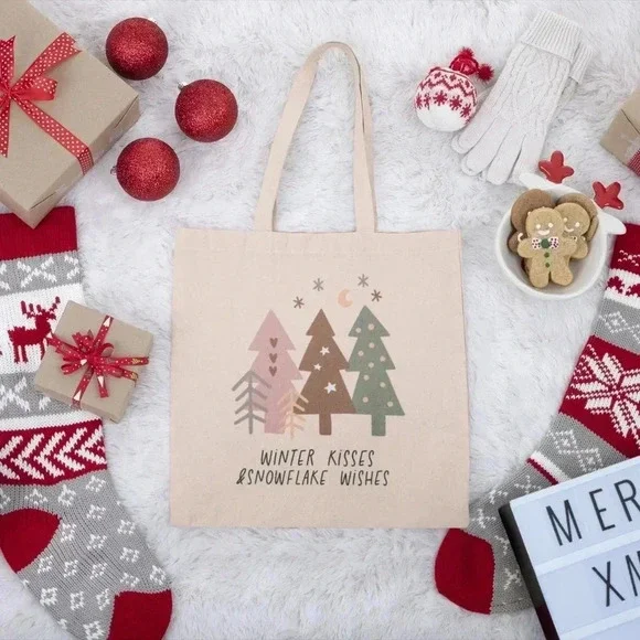 Christmas tote bag christmas wishes - Picture 2 of 3